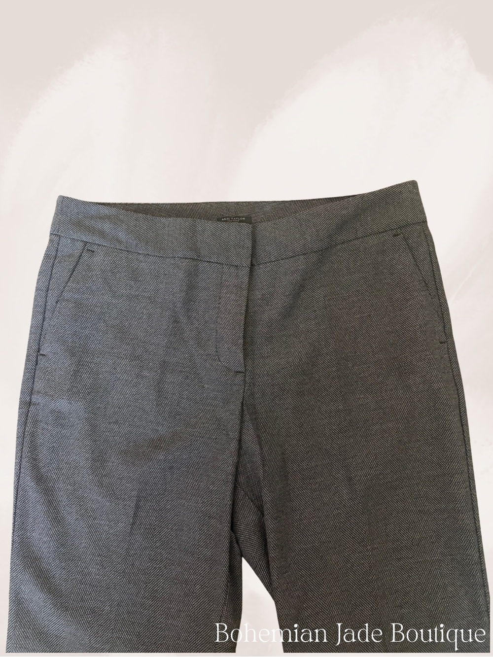 Ann Taylor Factory Petite Herringbone Trouser Pants Women’s 10P - Picture 2 of 6
